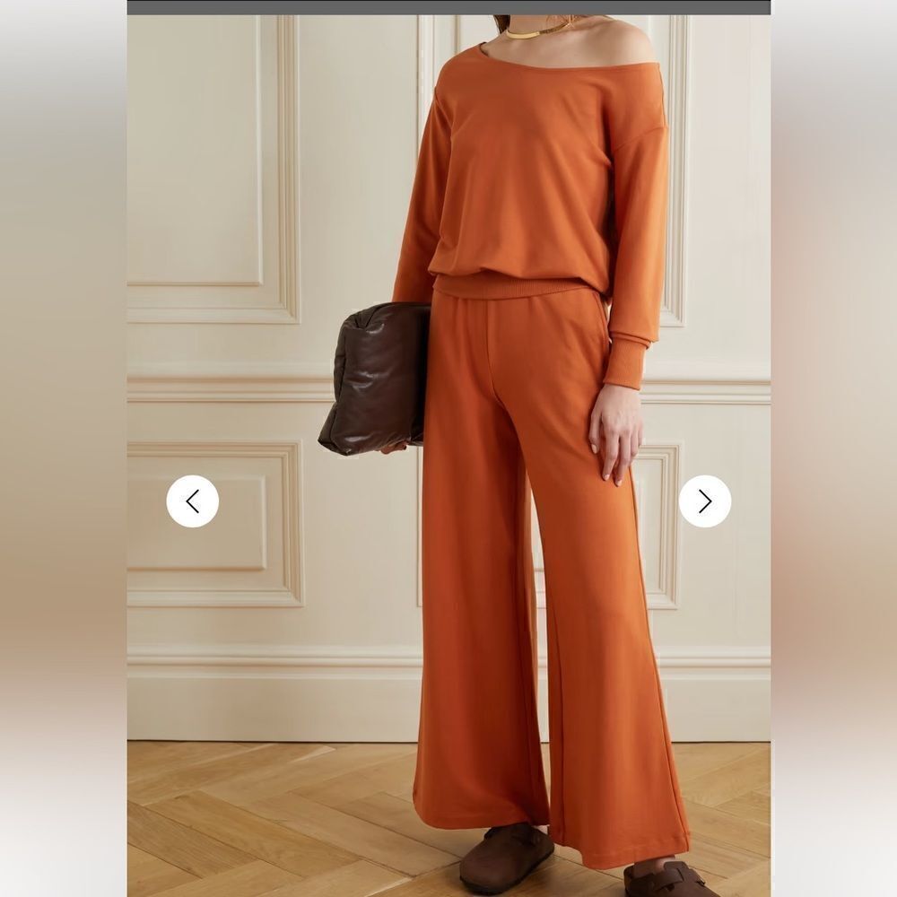 Lagence Women’s luxe Lounge The Campbell Wide Leg Pant in Rust Sz small, NWT